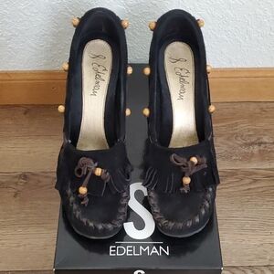 Sam Edelman Black and Brown Moccasins for Women